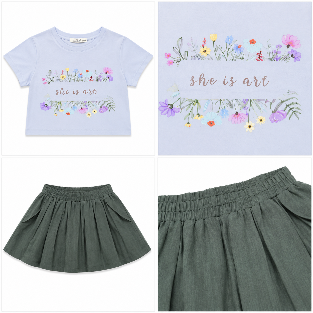 Girls' She is art Printed set
