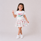 Girls' You look pretty to day T-Shirt & Skirt set