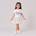 Girls' You look pretty to day T-Shirt & Skirt set