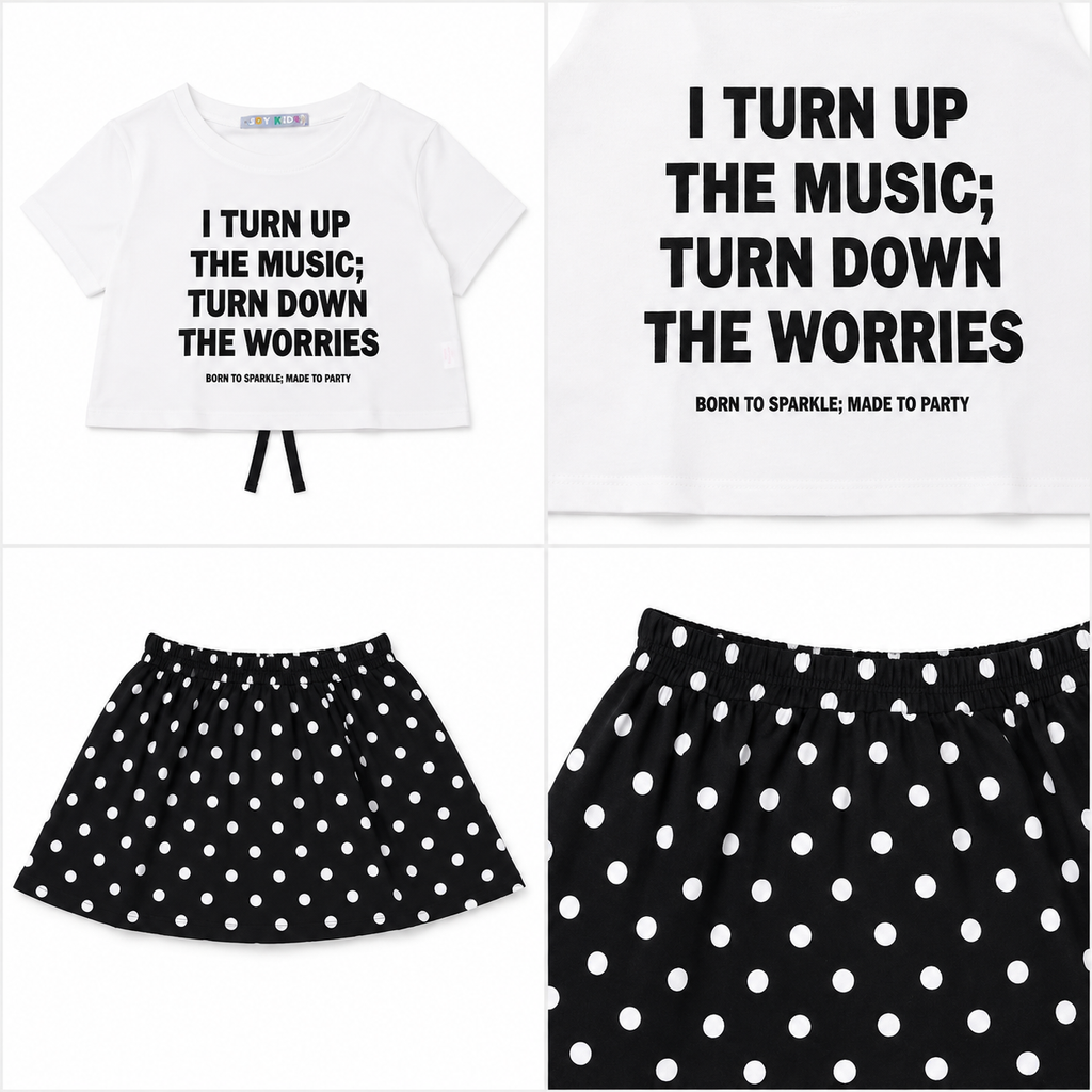 Girls' I Turn Up Printed set