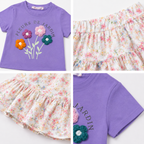 Girls' Fleurs De Jrdin T-Shirt & Skirt set