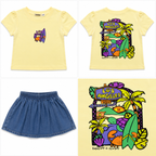 Girls' Crab Printed set