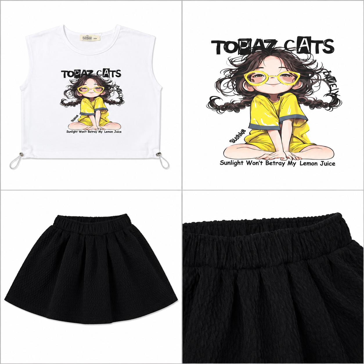 Girls' Topaz Cat Printed set