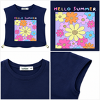 Girls' Hello Summer Printed T-Shirt