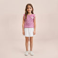 Girls Striped Ruffle Top and Skirt Set