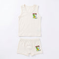 Kids Casual Cotton Undershirt and Underwear Set - Off-White