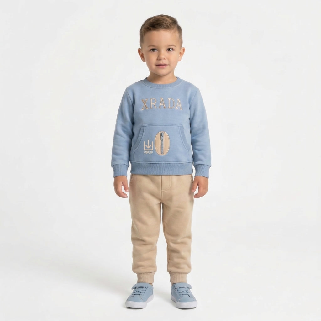 Baby Boys "XRADA" Graphic Fleece Sweatshirt and Sweatpants Set