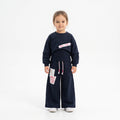 Toddler Girls "Take Your Time" Slogan Sweatshirt and Wide-Leg Pants Set