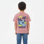 Boys "HAWAII" Palm Tree Chest Printed Short Sleeve T-Shirt