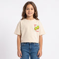 Girls "KIWI BE FRIENDS?" Fruit Chest Printed Short Sleeve T-Shirt