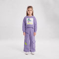 Girls "Hold On" Roller Skate Applique Sweatshirt and Cargo Tracksuit