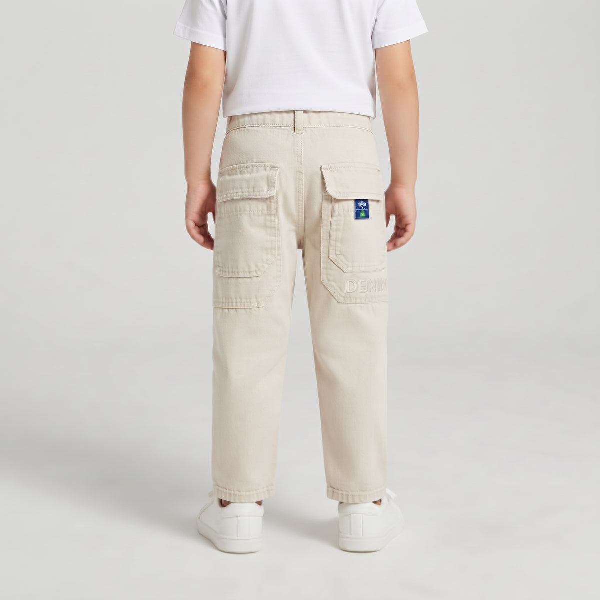 Boys' Drawstring Elastic Waist Straight Fit Jeans