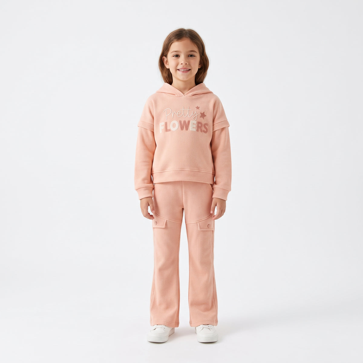 Girls "Pretty Flower" Hooded Tracksuit