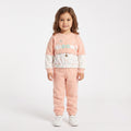 Baby Girls "BLOOM!" Floral Fleece Sweatshirt and Sweatpants Set