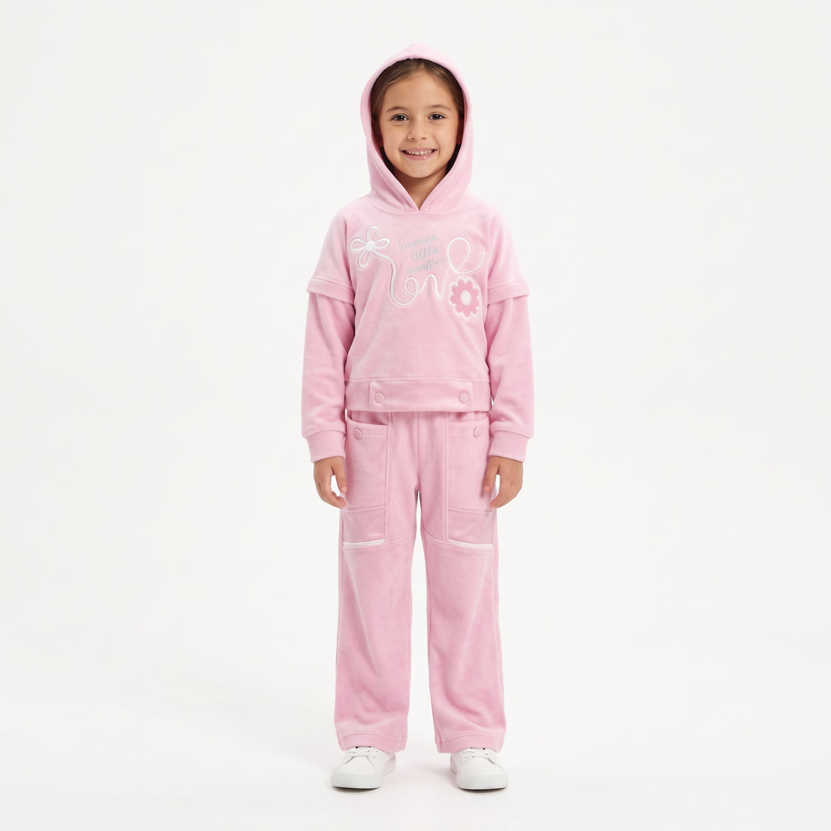 Girls "Always With Love" Velour Tracksuit