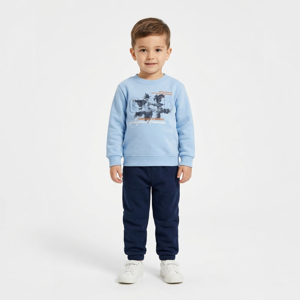 Baby Boys "GOLD" Printed Fleece Sweatshirt and Sweatpants Set