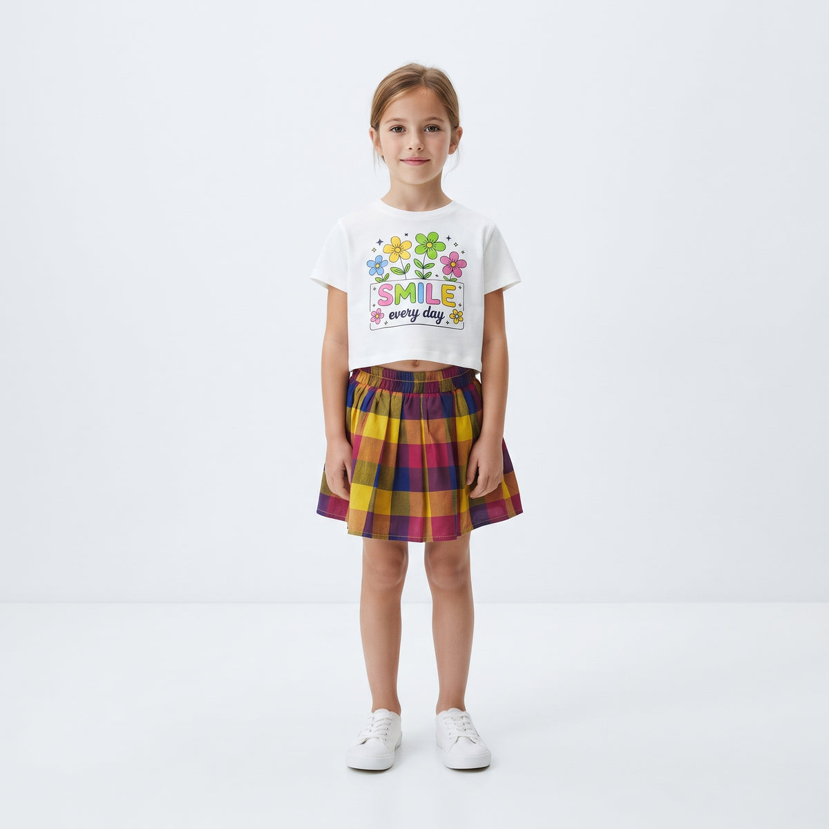 Girls' SMILE EVERY DAY Printed set