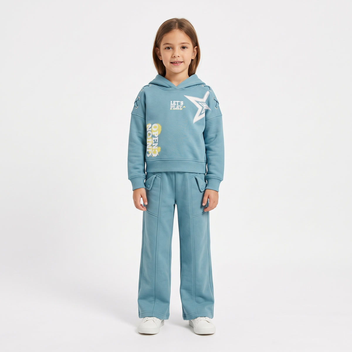 Girls "Play A" Hooded Tracksuit