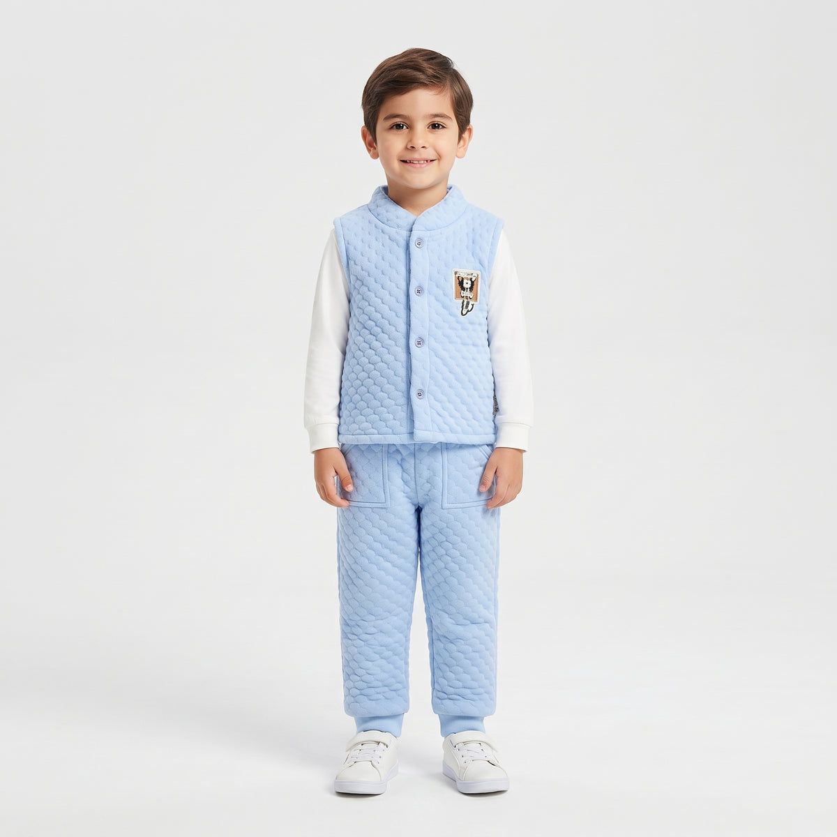 Boys Quilted Vest and Pants Set