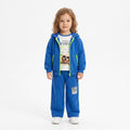 Toddler Girls "Little Paws" Graphic Zip-Up Hoodie and Pants Tracksuit Set