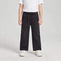 Boys' Drawstring Elastic Waist Straight Fit Jeans