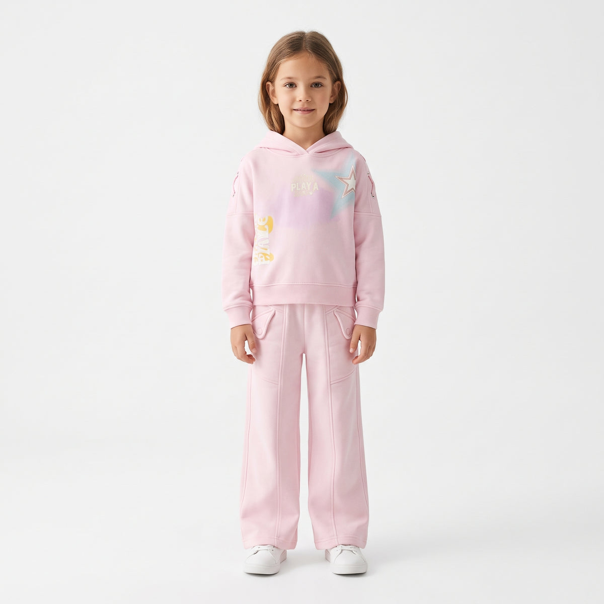 Girls "Play A" Hooded Tracksuit