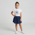 Girls' Stitch T-Shirt and Denim Skirt Set