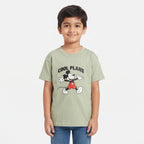 Boys' Sage Green Mickey Mouse "Cool Plans" T-Shirt