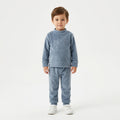 Baby Boys Teddy Bear Graphic Ribbed Velvet Sweatshirt and Pants Set