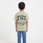 Boys' Sage Green Mickey Mouse "Cool Plans" T-Shirt