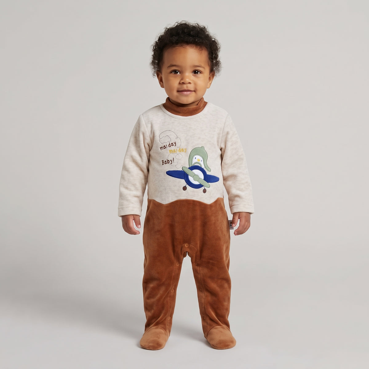 Newborn Baby Boys "My Trip" Airplane Jumpsuit