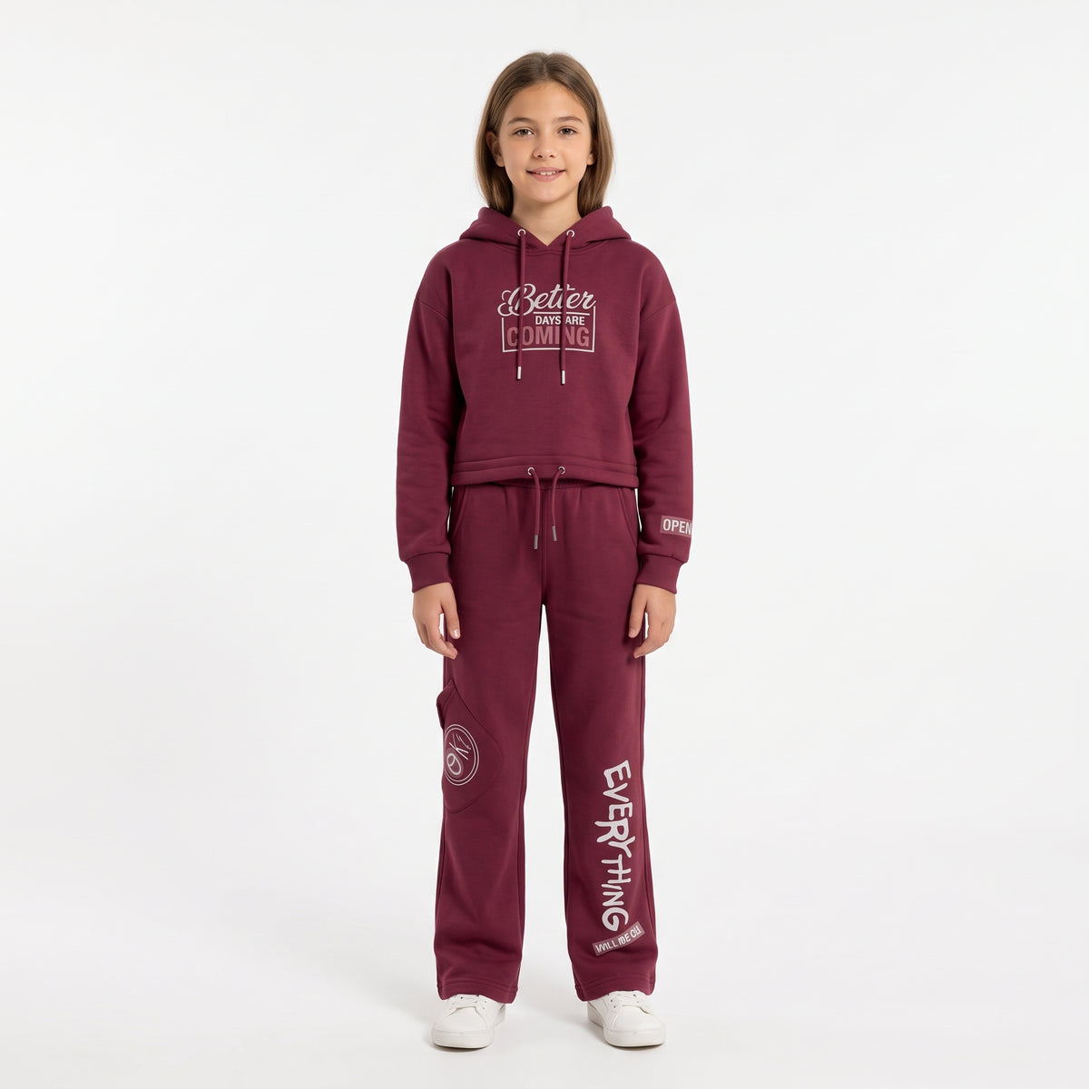 Girls "Better Days Are Coming" Hooded Tracksuit