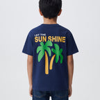 Boys' Navy Blue "Let The Sunshine" Graphic T-Shirt