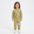 Baby Girls Floral "I'M SO LUCKY" Printed Sweatshirt and Sweatpants Set