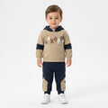 Baby Boys "HAPPY" Graphic Color-Block Hoodie and Sweatpants Set