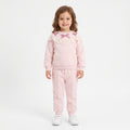 Baby Girls Bow Print Lace-Trim Sweatshirt and Sweatpants Set