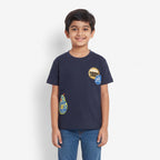 Boys Multi-Patch Printed Short Sleeve T-Shirt
