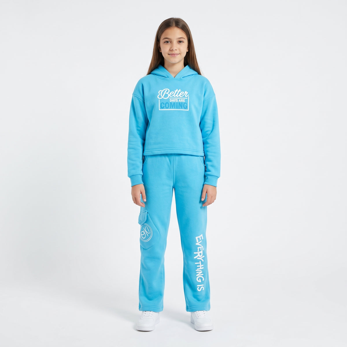 Girls "Better Days Are Coming" Hooded Tracksuit