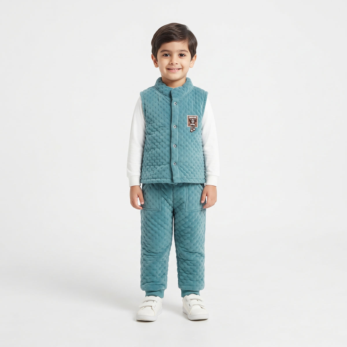 Boys Quilted Vest and Pants Set