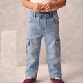 Boys' Two-Tone Gradient Cargo Denim Jeans