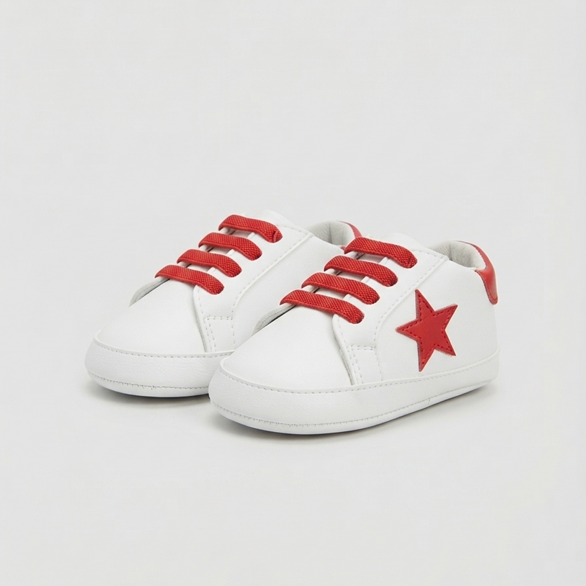 Cute Baby Boy Everyday Star-Print Crib Trainers