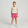 Girls' Bow-Top and Hot Pink Ruffled Shorts Set