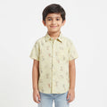Boys Animal Graphic All-Over Printed Short Sleeve Button-Down Shirt