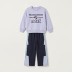 Girls' Light Blue Mickey Mouse Sweatshirt & Navy Pants Set