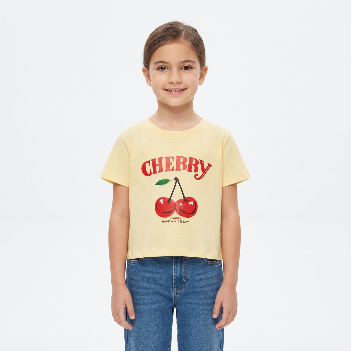 Girls "Cherry" Printed T-Shirt
