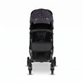 Modern Black Baby Stroller with Printed Hood