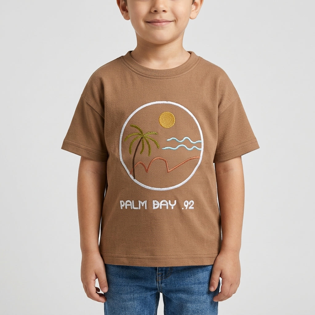 Boys' Brown "Palm Day .92" T-Shirt
