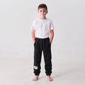 Boys' Black Cuffed Drawstring Sweatpants