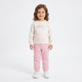 Baby Girls "GIRL" Cloud Print Fleece Sweatshirt and Sweatpants Set