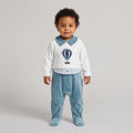 Newborn Baby Boys "Hello Winter" Hot Air Balloon Jumpsuit